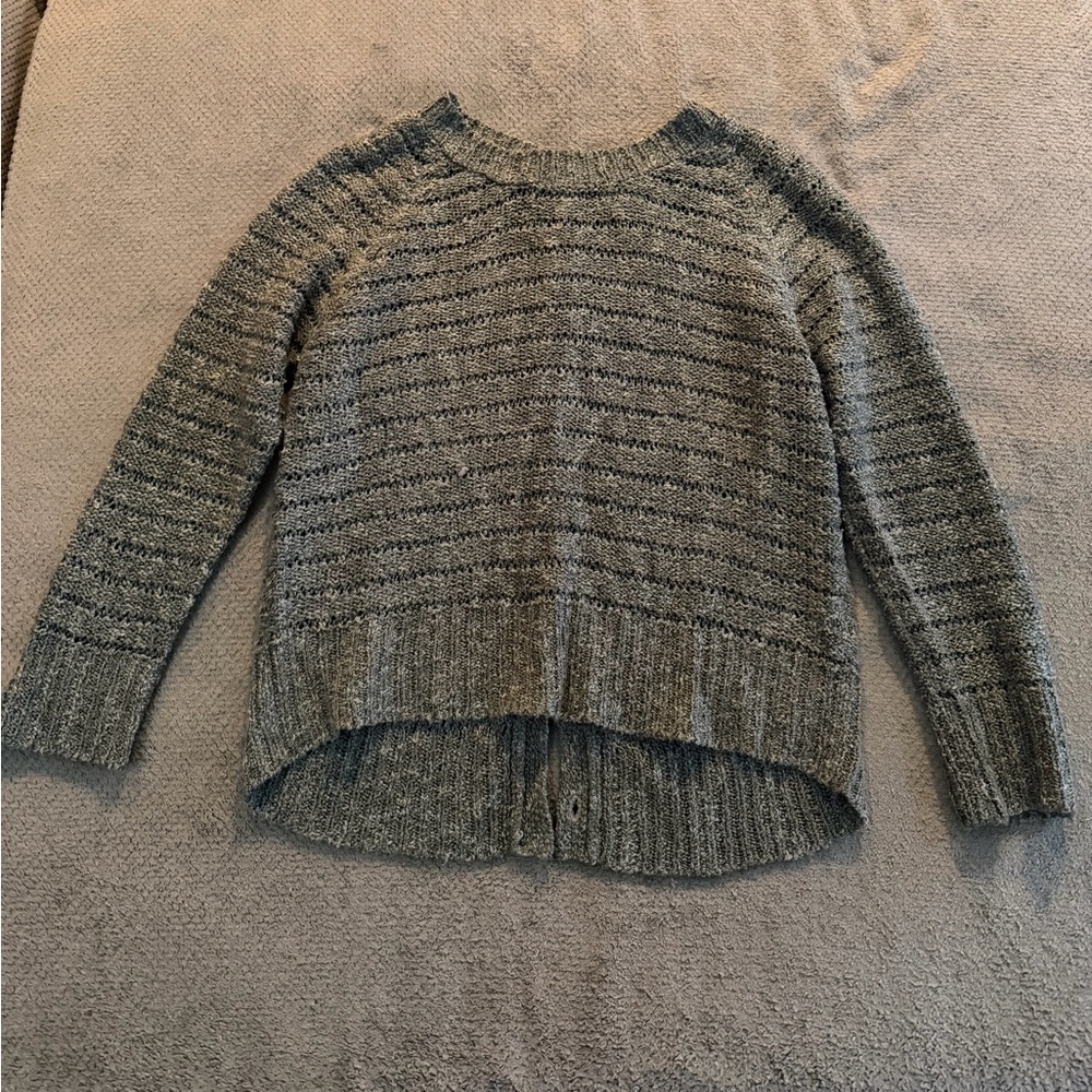 River Gray Striped Women's Sweater
